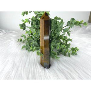 Tiger's Eye Tower - 6.5" Tiger's Eye Generator - Natural Polished Tiger's Eye